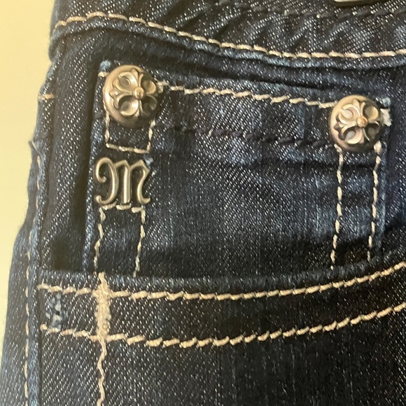 Miss Me Skinny Dark Blue Denim Jeans Size 30 - Picture 3 of 12
